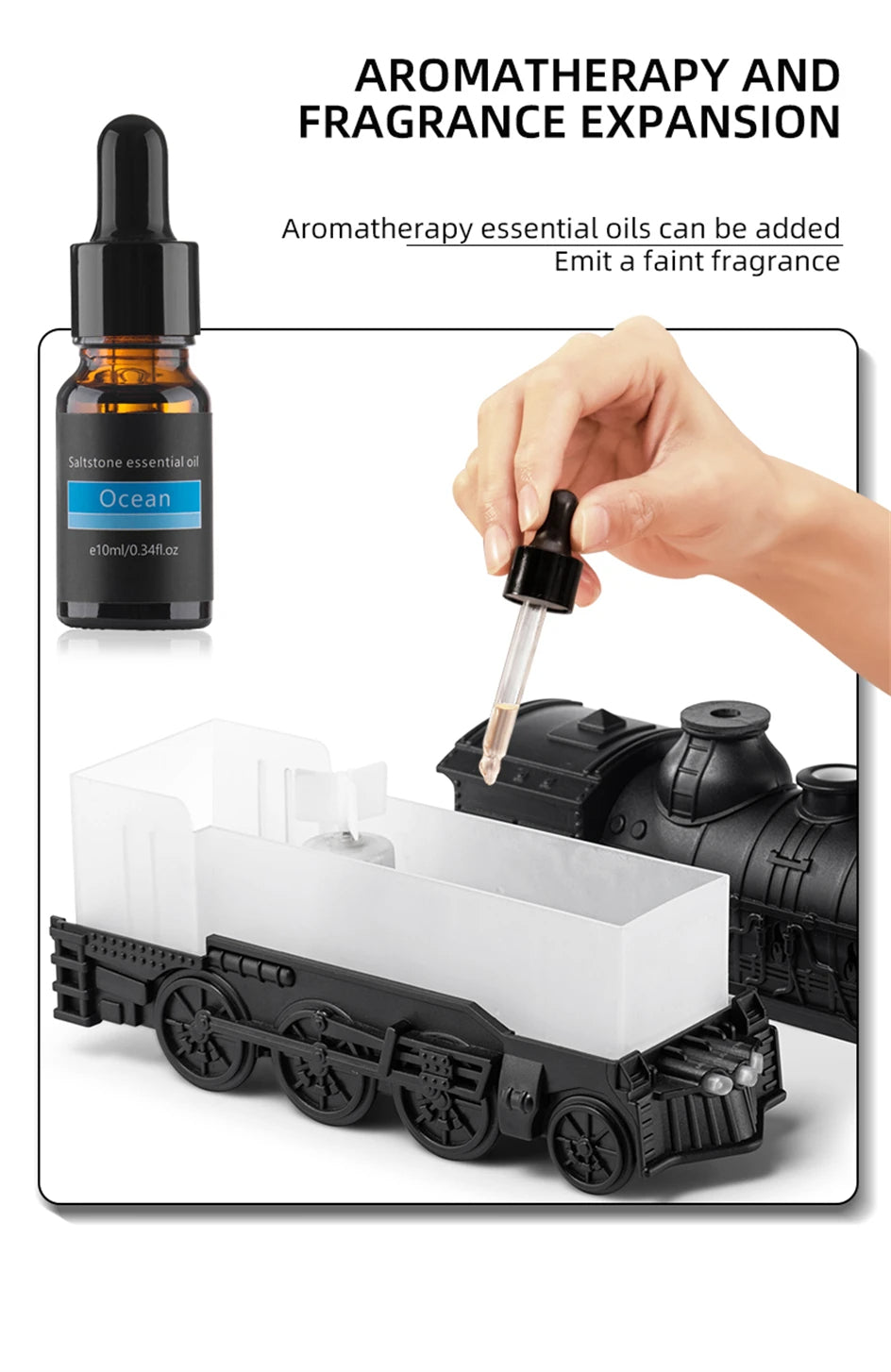 MistExpress Train Aroma Diffuser With LED Lamp