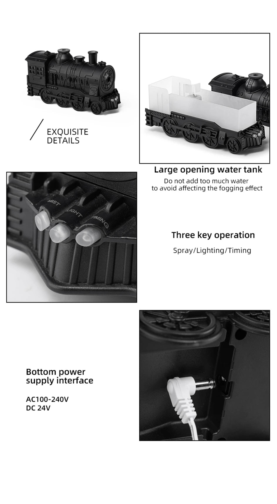 MistExpress Train Aroma Diffuser With LED Lamp