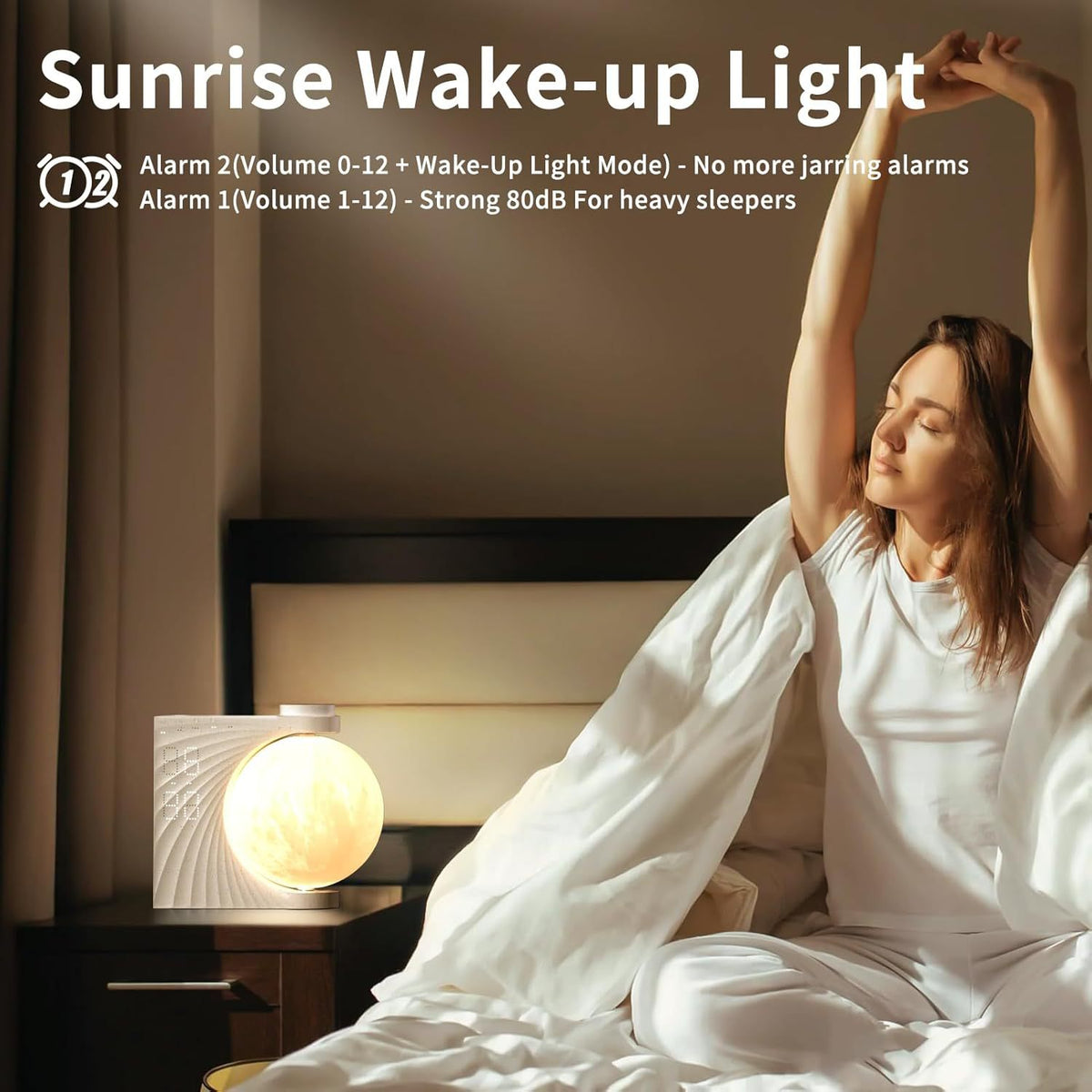 MoonHalo Rotating Wake-Up Clock